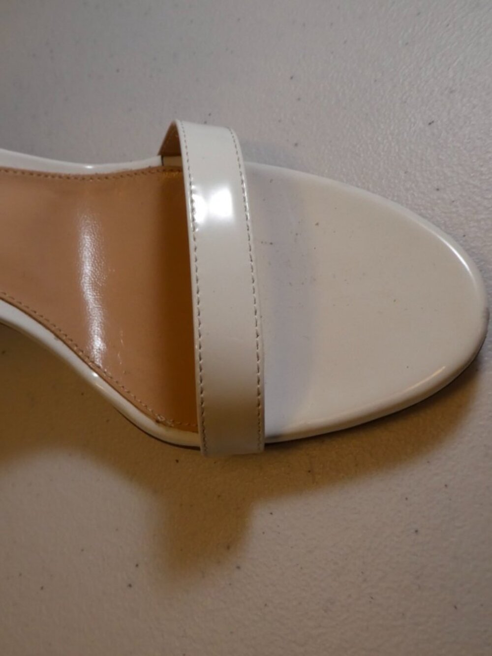 $950 GIANVITO ROSSI WHITE Nude Ankle Strap Shoes Heels Sandals - Picture 6 of 8